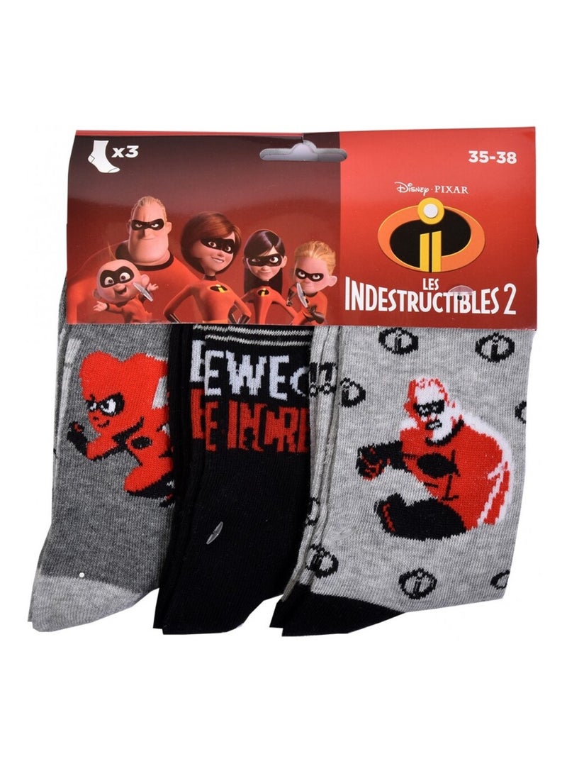 Calzini Bambino GLI INCREDIBILI - Confezione da 9 Nero Grigio antracite Grigio - Kiabi