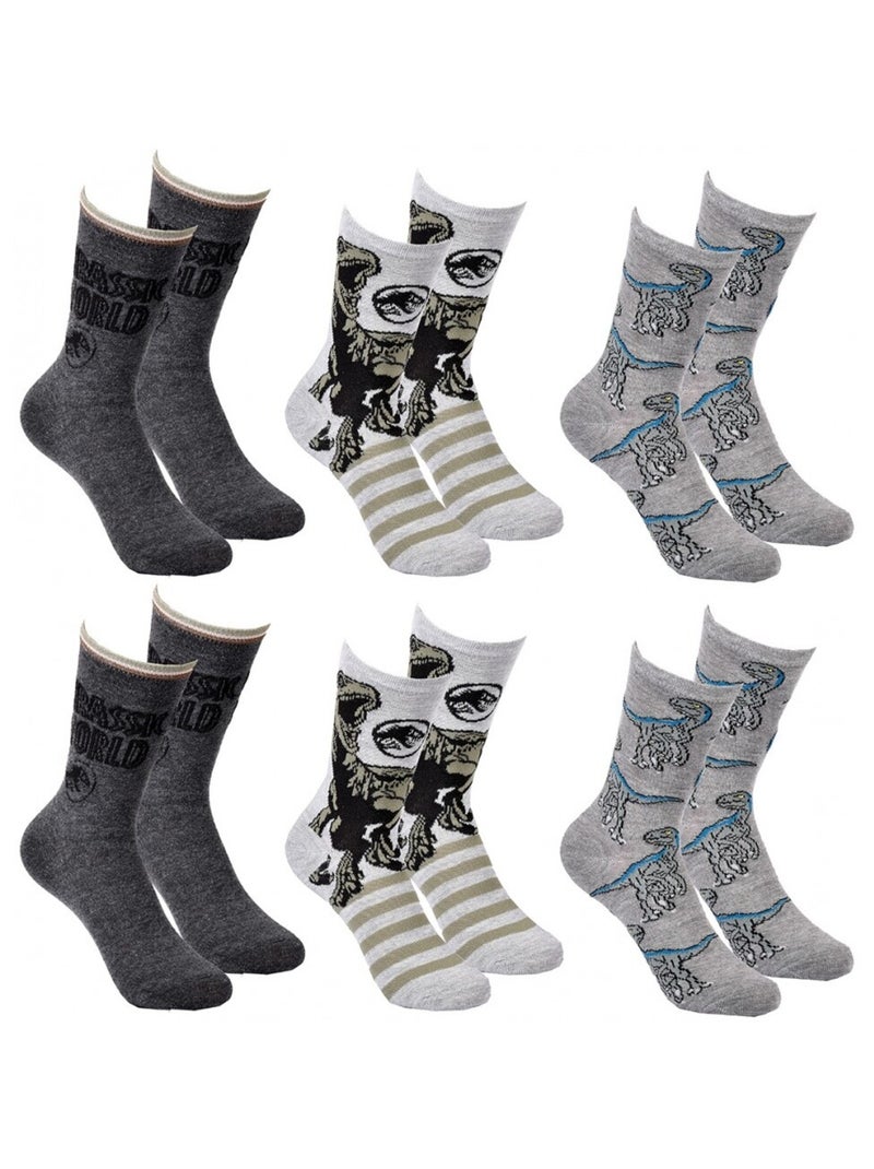 Calzini Bambino JURASSIC WORLD - Confezione da 6 Grigio giallo grigio - Kiabi