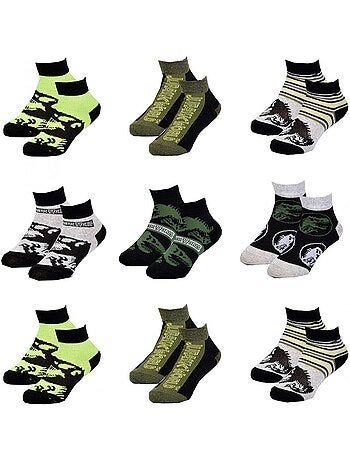 Calzini Bambino JURASSIC WORLD fantasia - Assortimento modelli secondo arrivi - Confezione da 9