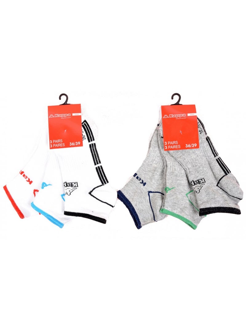 Calzini Bambino KAPPA Corti in Cotone Maggioritario - Confezione da 12 Multicolore - Kiabi