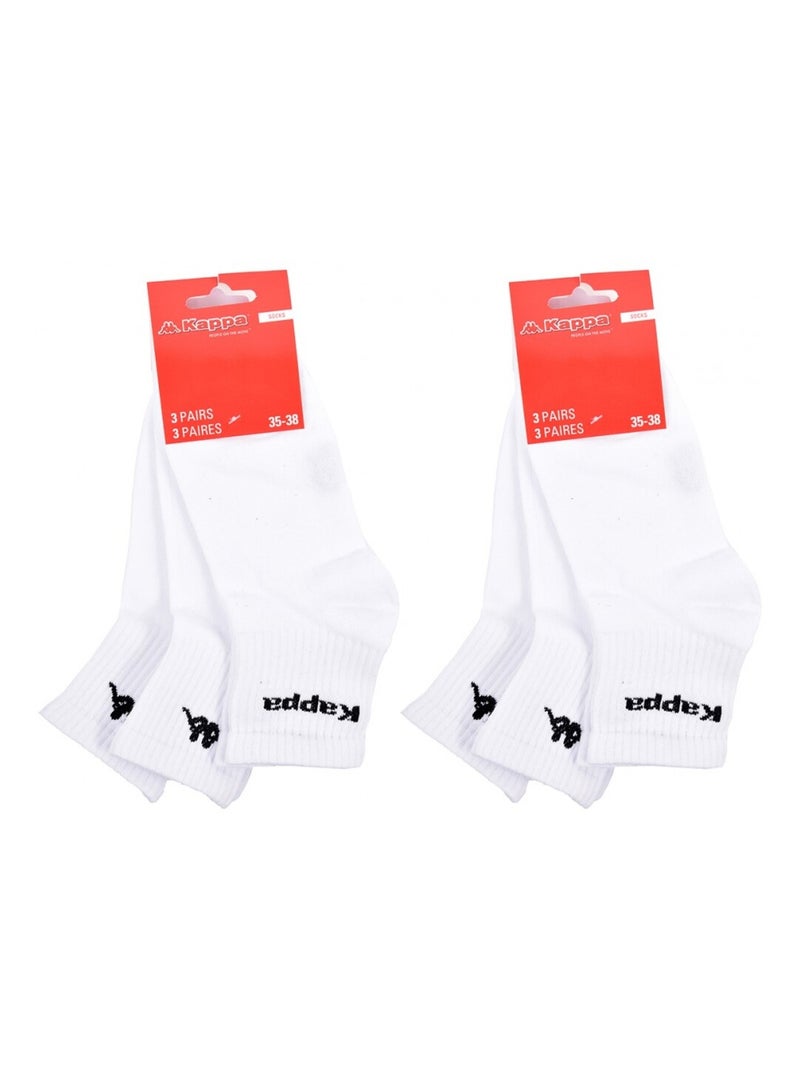 Calzini Bambino KAPPA QUARTER - Confezione da 6 Bianco - Kiabi