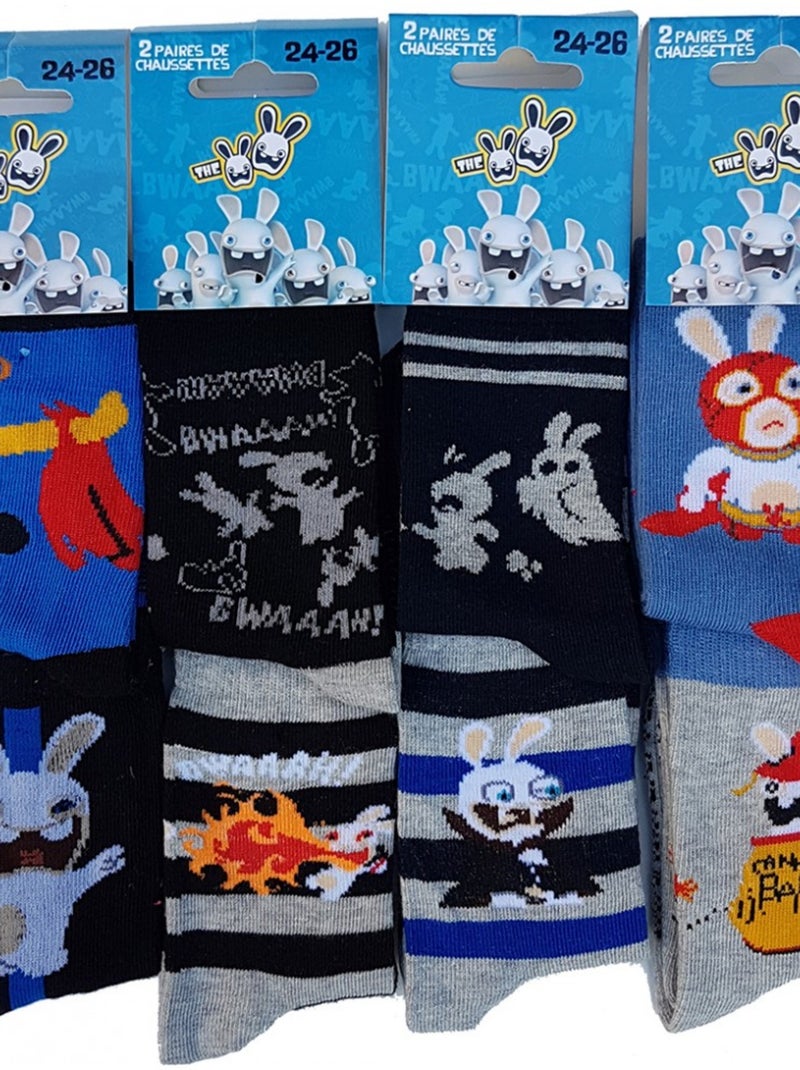 Calzini Bambino LAPINS CRETINS - Confezione da 9 Grigio blu marino blu - Kiabi