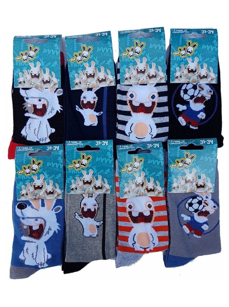 Calzini Bambino LAPINS CRETINS - Confezione da 9 Grigio blu marino blu - Kiabi