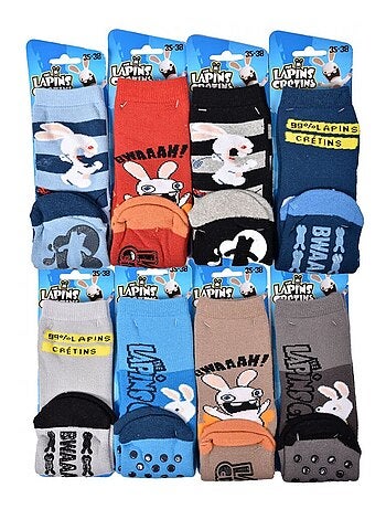 Calzini Bambino LAPINS CRETINS ABS Antiscivolo - Confezione da 8