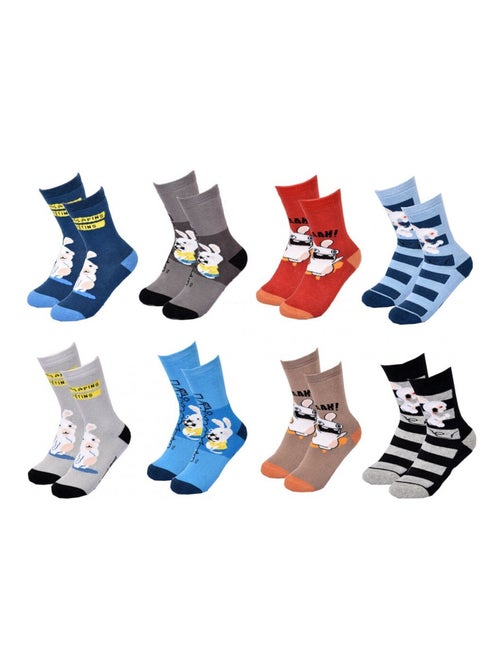 Calzini Bambino LAPINS CRETINS ABS Antiscivolo - Confezione da 8 - Kiabi