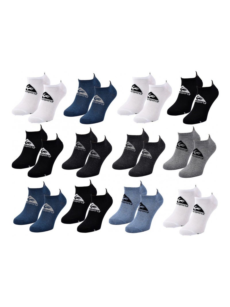 Calzini Bambino LE COQ SPORTIF - Confezione da 12 Nero Multicolore Grigio - Kiabi