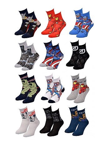 Calzini Bambino Licenza CONFEZIONE 12 PAIA AVENGERS