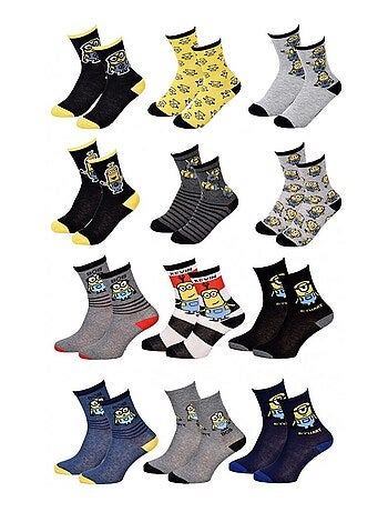 Calzini Bambino Licenza CONFEZIONE 12 PAIA MINIONS