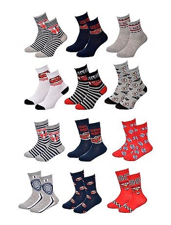 Calzini Bambino Licenza CONFEZIONE DA 12 PAIA CARS