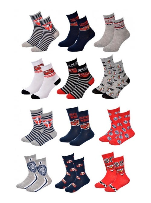 Calzini Bambino Licenza CONFEZIONE DA 12 PAIA CARS - Kiabi