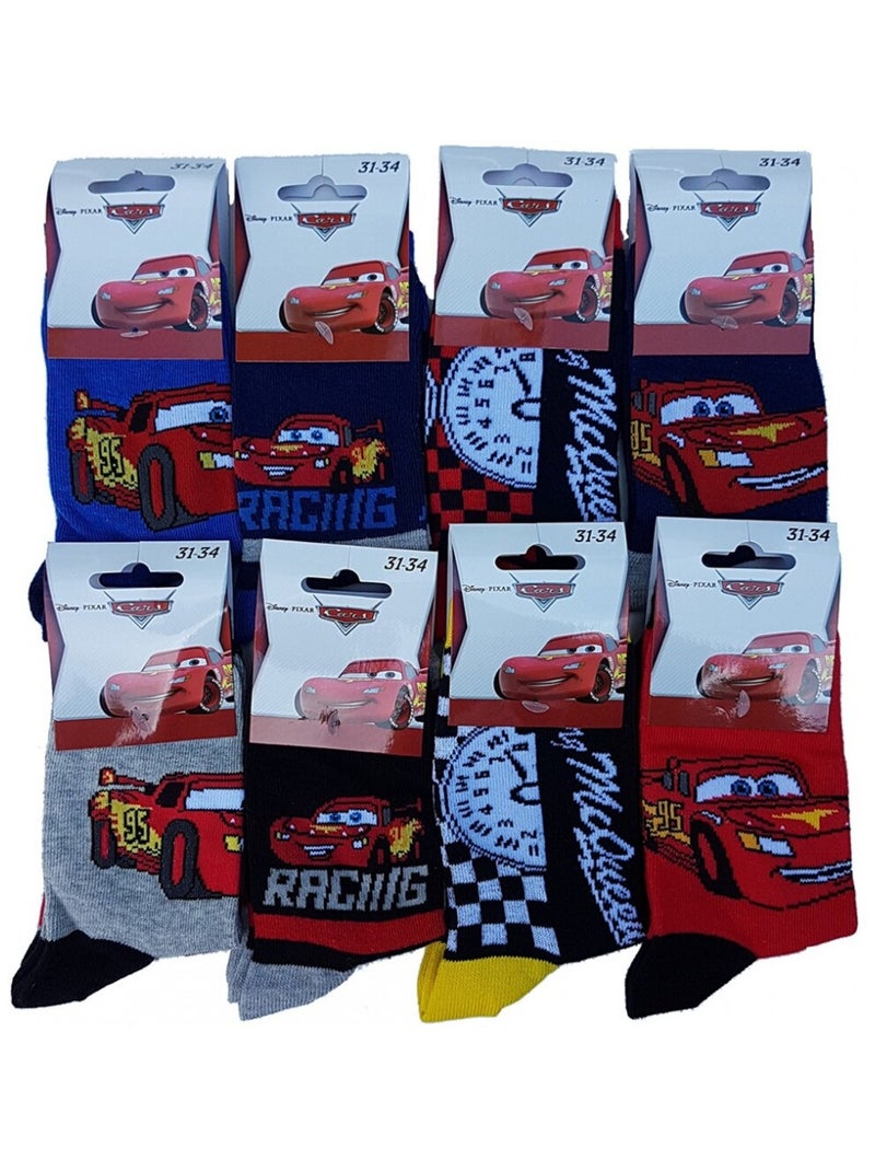 Calzini Bambino Licenza CONFEZIONE DA 12 PAIA CARS Grigio rosso bianco - Kiabi