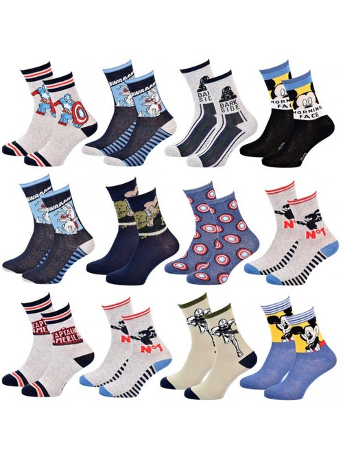 Calzini Bambino Licenza CONFEZIONE DA 12 PAIA DISNEY CLASSIC - Kiabi