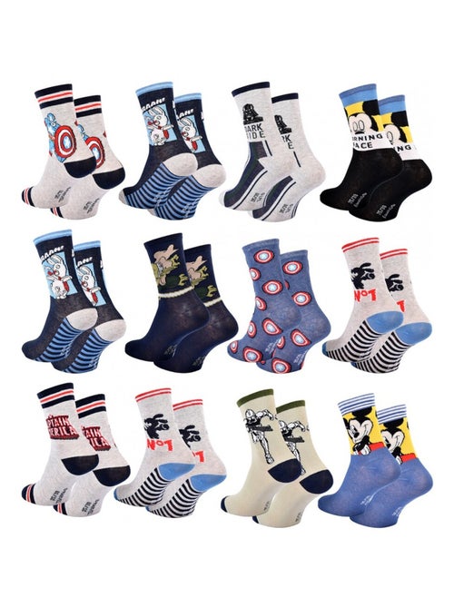 Calzini Bambino Licenza CONFEZIONE DA 12 PAIA DISNEY CLASSIC - Kiabi
