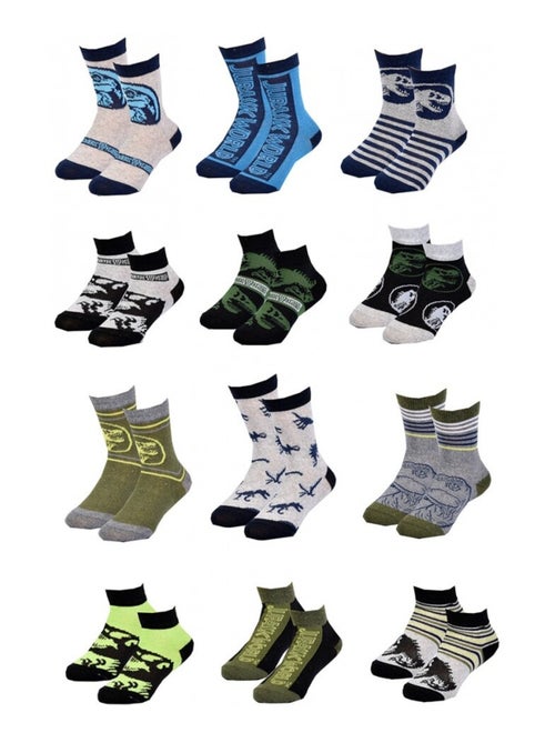 Calzini Bambino Licenza CONFEZIONE DA 12 PAIA JURASSIC PARK - Kiabi