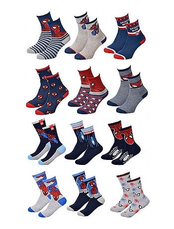 Calzini Bambino Licenza CONFEZIONE DA 12 PAIA SPIDER-MAN