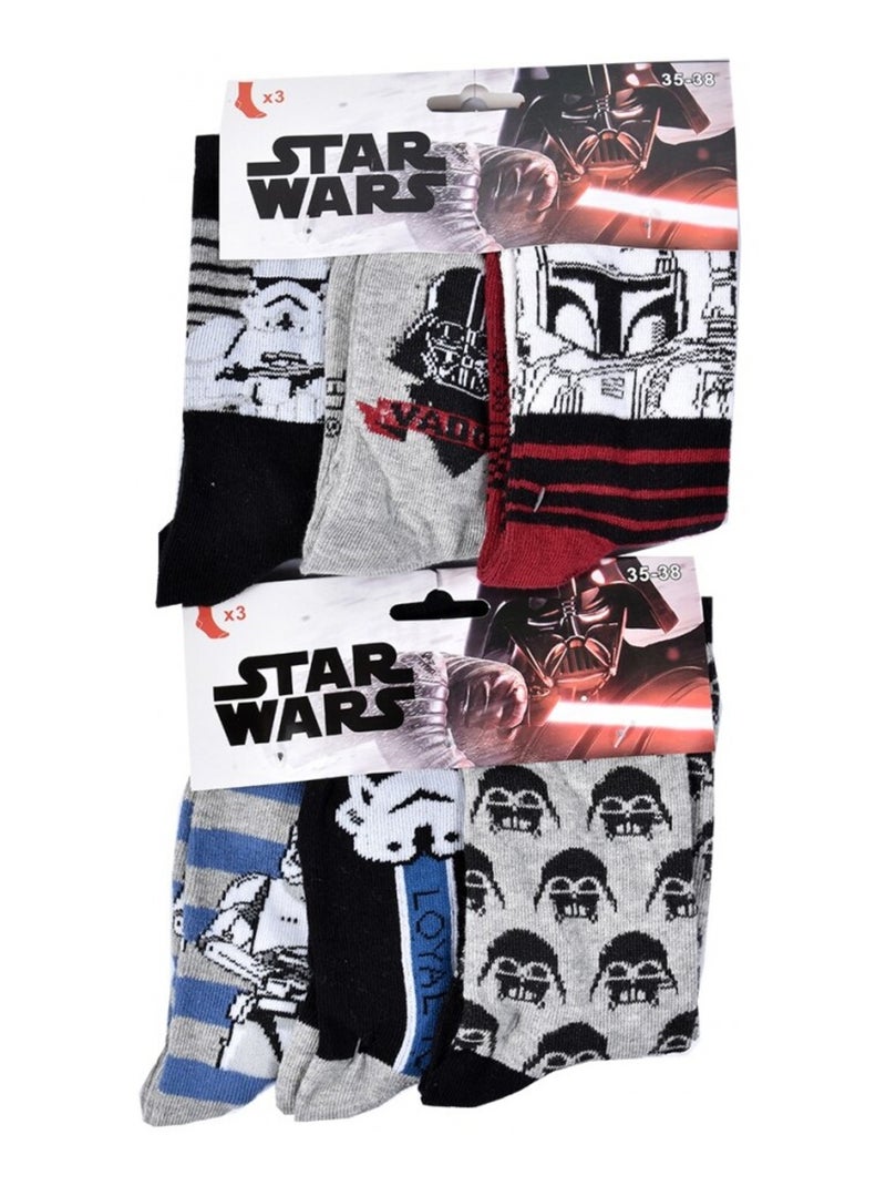 Calzini Bambino Licenza CONFEZIONE DA 12 PAIA STAR WARS Grigio bordeaux Nero - Kiabi
