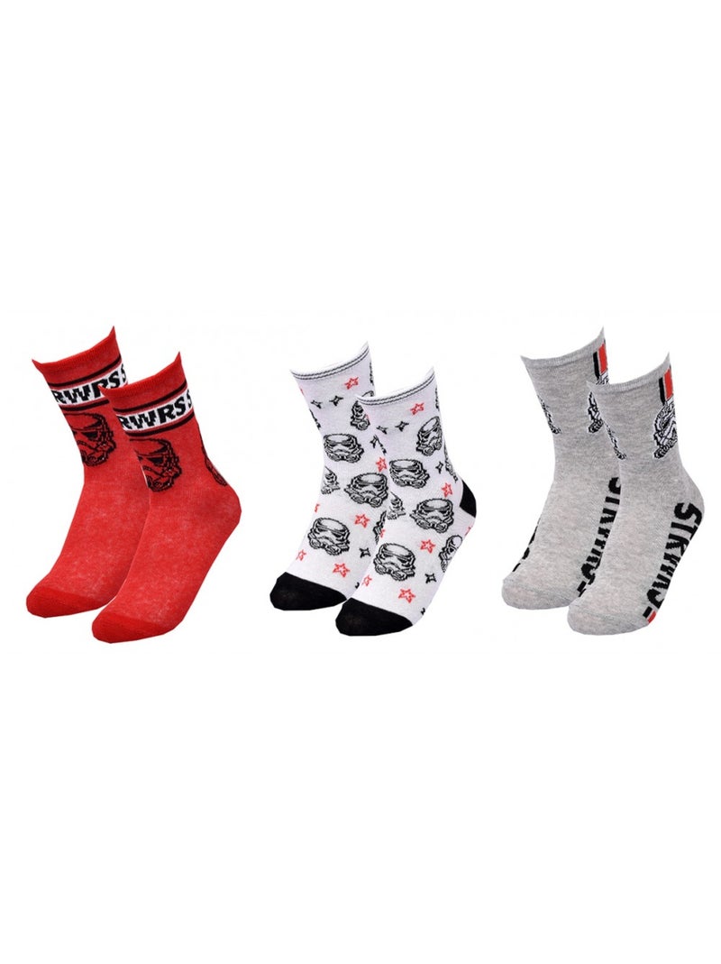 Calzini Bambino Licenza CONFEZIONE DA 3 PAIA Bianco Rosso Grigio - Kiabi