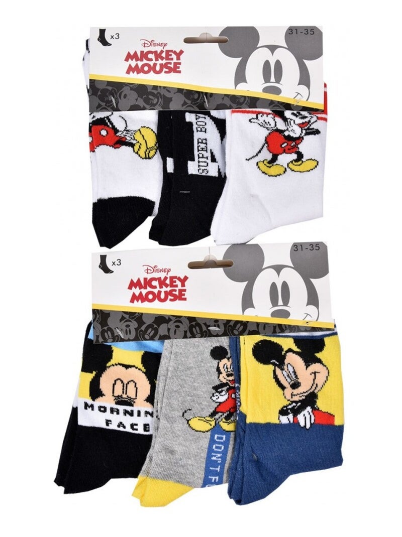 Calzini Bambino Licenza PACK DA 12 PAIA MICKEY Nero Grigio antracite Blu - Kiabi