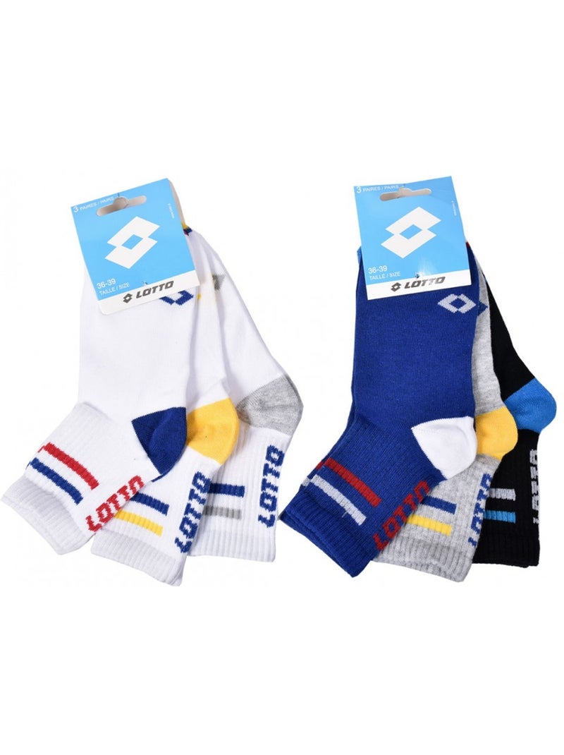 Calzini Bambino LOTTO Socquette - Confezione da 6 Multicolore - Kiabi