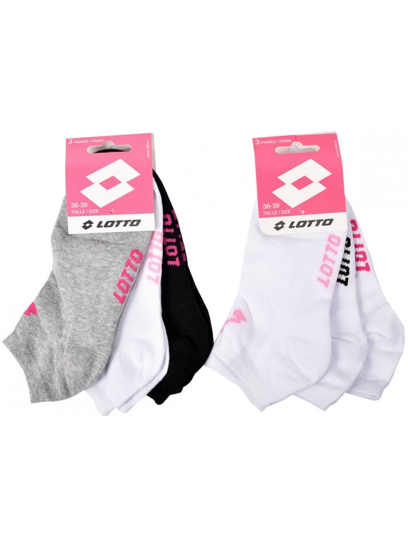 Calzini Bambino LOTTO Socquettes - Confezione da 6 Multicolore - Kiabi