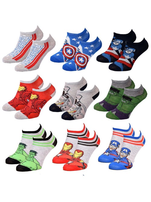 Calzini Bambino MARVEL AVENGERS Confezione da 9 Paia - Kiabi