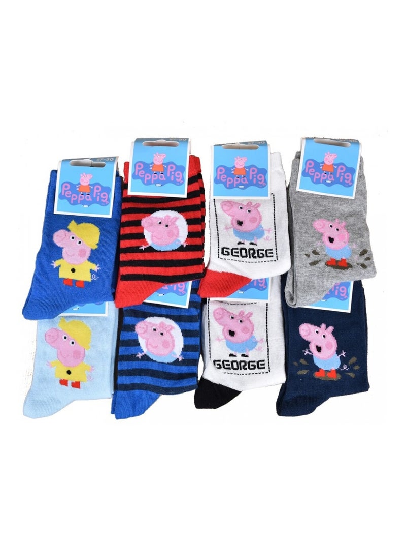 Calzini Bambino PEPPA PIG - Confezione da 8 Blu Multicolore Bianco - Kiabi
