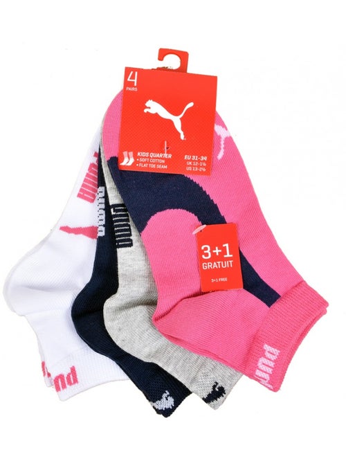 Calzini Bambino PUMA Fantasmini 2 Terzi QUARTER - Confezione da 4 - Kiabi