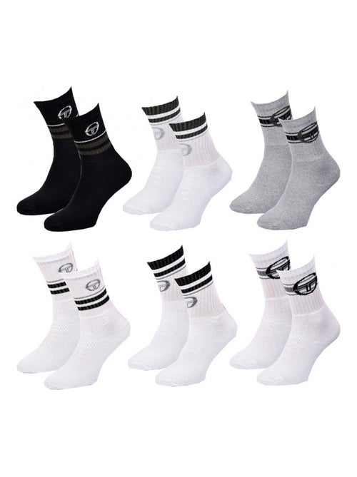 Calzini Bambino SERGIO TACCHINI TENNIS CREW Cotone Confezione da 6 - Kiabi Calzini Bambino SERGIO TACCHINI TENNIS CREW Cotone Confezione da 6 - Kiabi