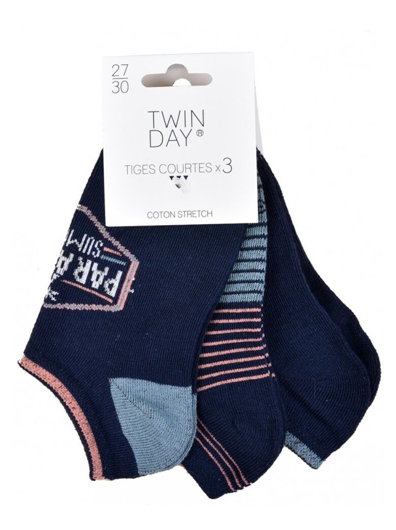 Calzini Bambino TWINDAY - Confezione da 6 Blu Blu cielo Blu - Kiabi