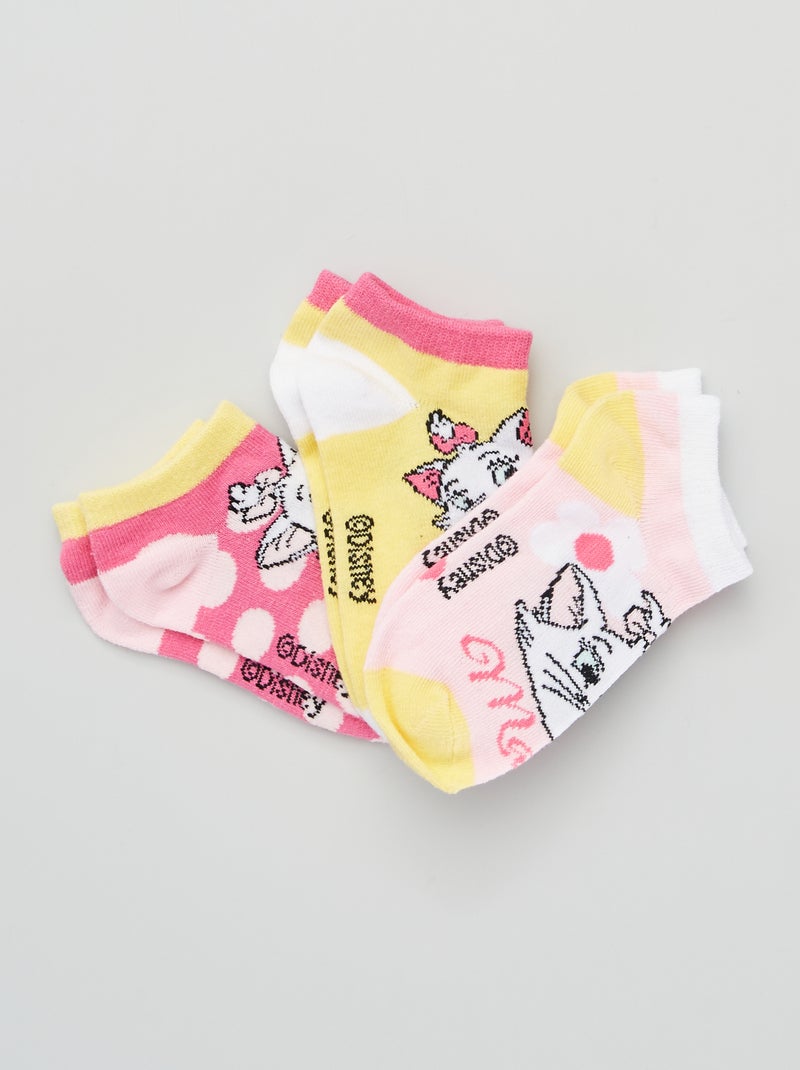 Calzini bassi 'Minou' - Set di 3 GIALLO - Kiabi