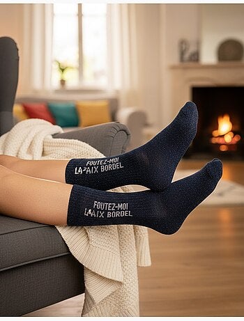 Calzini con paillettes da donna con messaggio divertente Confezione da 4 paia