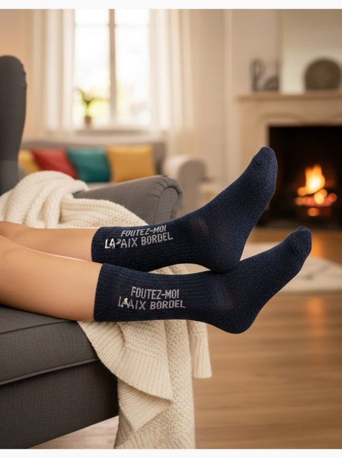 Calzini con paillettes da donna con messaggio divertente Confezione da 8 paia - Kiabi