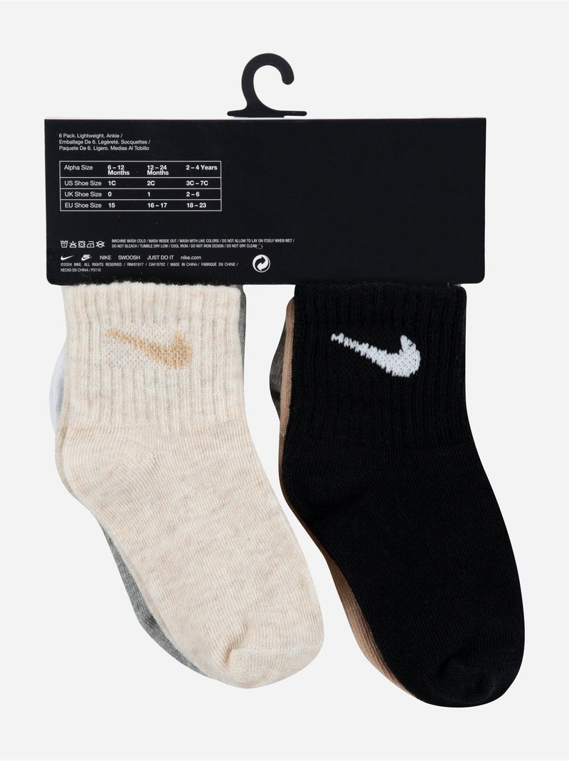 Calzini, confezione da 6 - nike Multicolore - Kiabi