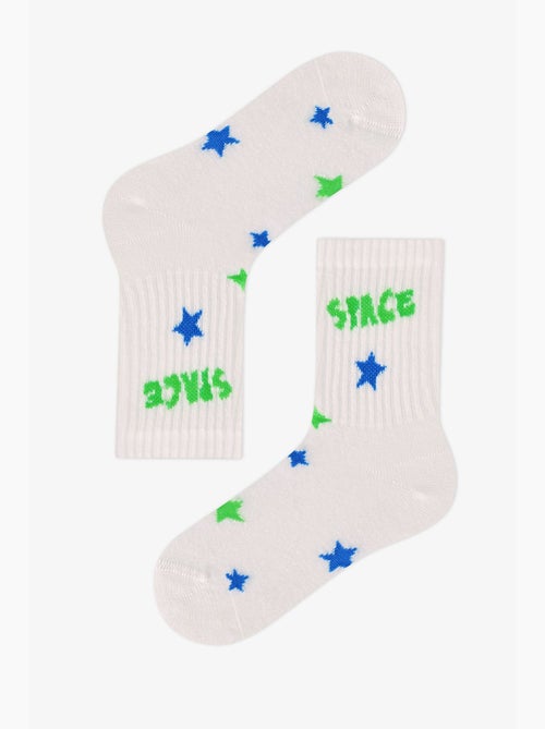 Calzini corti con stampa astro bunny star in cotone, 3 paia penti - Kiabi