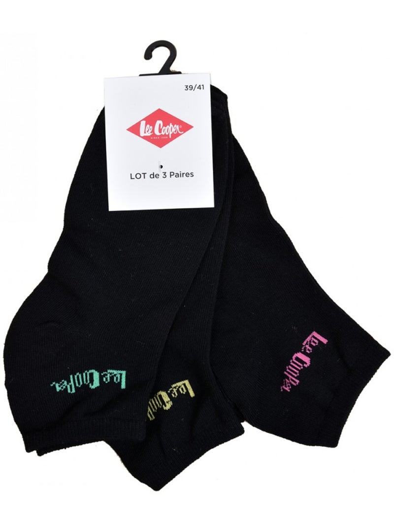 Calzini Corti Donna LEE COOPER Qualità e Comfort - Confezione Nero - Kiabi