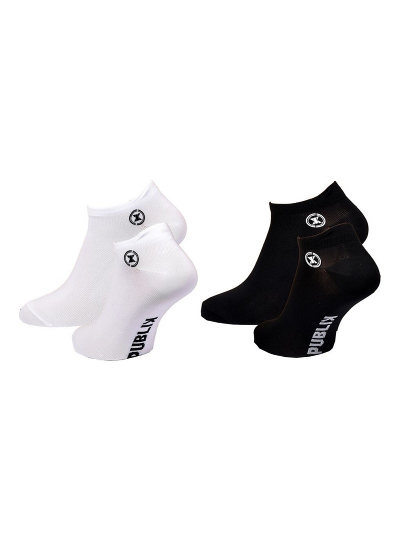 Calzini Corti donna NO PUBLIK - Confezione da 4 Bianco Grigio - Kiabi
