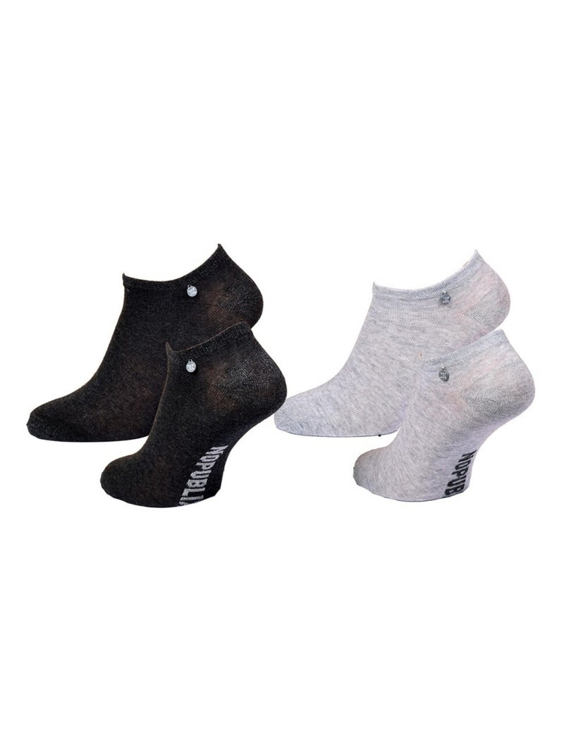 Calzini corti donna NO PUBLIK - Confezione da 8 Nero Grigio Bianco - Kiabi