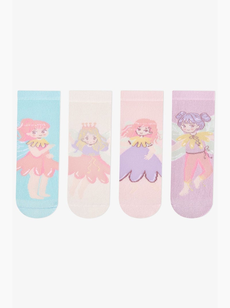 Calzini corti fairy bloom 2 paia bambina penti Multicolore - Kiabi