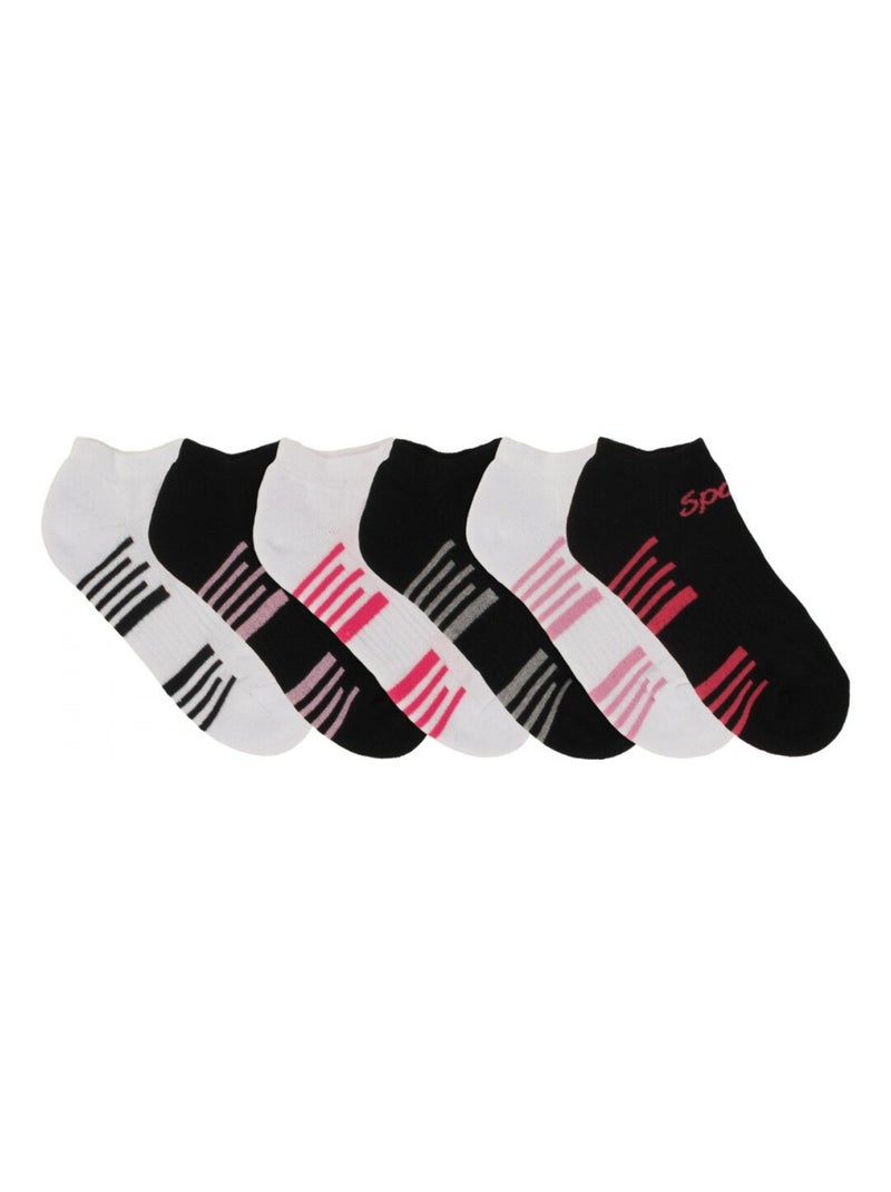 Calzini Corti Sportivi Bambina Confezione da 6 Bianco Multicolore Bianco - Kiabi