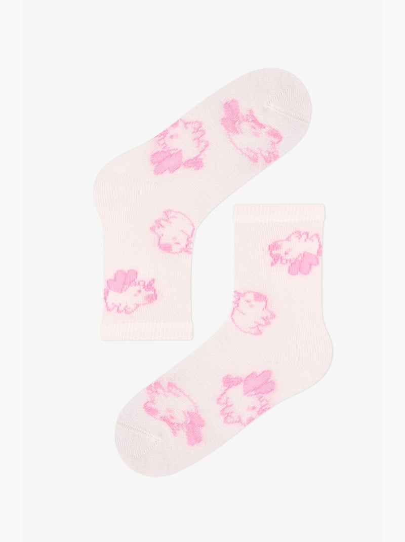 Calzini da bambina capycorn con stampa unicorno, 2 paia penti Rosa - Kiabi
