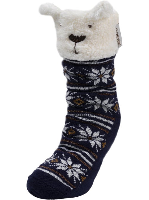 Calzini da camera in rete, foderato in sherpa, antiscivolo donna Isotoner - Kiabi