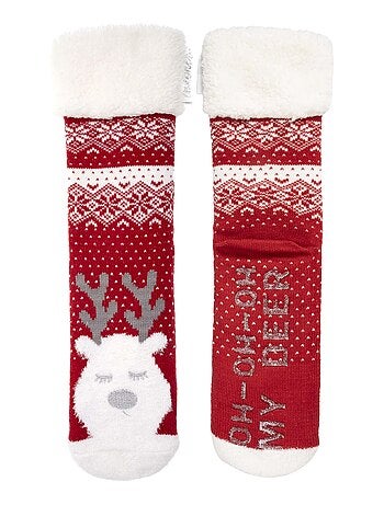 Calzini da camera in rete, foderato in sherpa, antiscivolo donna Isotoner