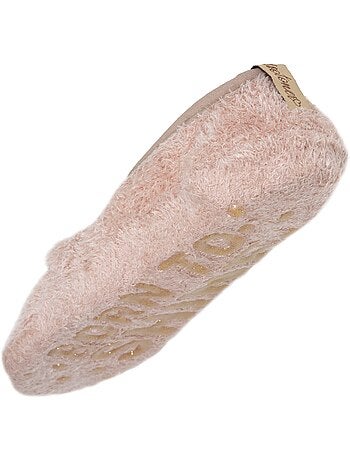 Calzini da camera maglia felpata, brufoli antiscivolo donna Isotoner