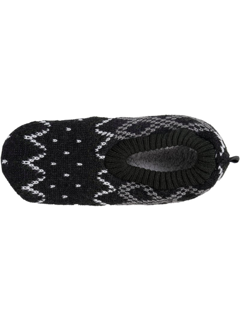 Calzini da camera rete imbottita - suola in camoscio con tacchetti antiscivolo uomo Grigio bianco - Kiabi