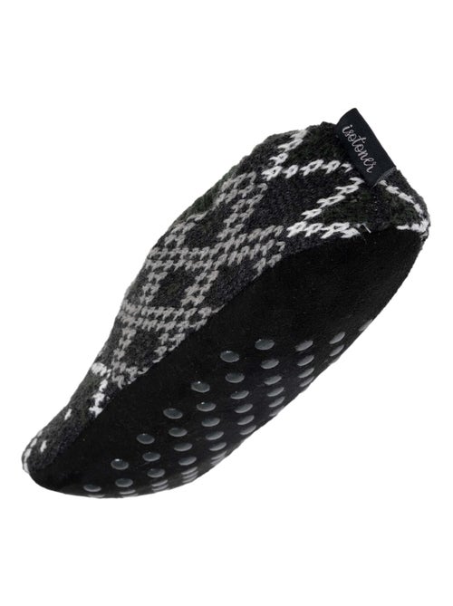 Calzini da camera Rete imbottita - Suola in camoscio con tacchetti antiscivolo uomo Isotoner - Kiabi