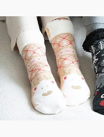 Calzini da camera suole ultraconfortevoli e leggere con borchie antiscivolo donna Isotoner