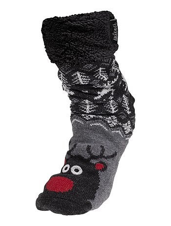 Calzini da camera suole ultraconfortevoli e leggere con borchie antiscivolo uomo Isotoner