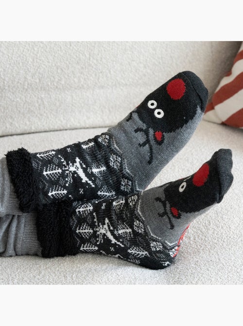 Calzini da camera suole ultraconfortevoli e leggere con borchie antiscivolo uomo Isotoner - Kiabi