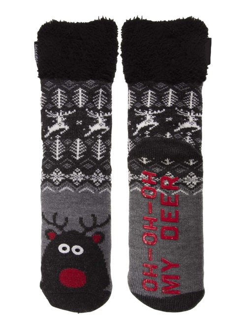 Calzini da camera suole ultraconfortevoli e leggere con borchie antiscivolo uomo Isotoner - Kiabi