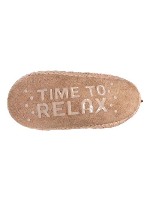 Calzini da camera suole ultraconfortevoli in pelle scamosciata con borchie donna Isotoner - Kiabi